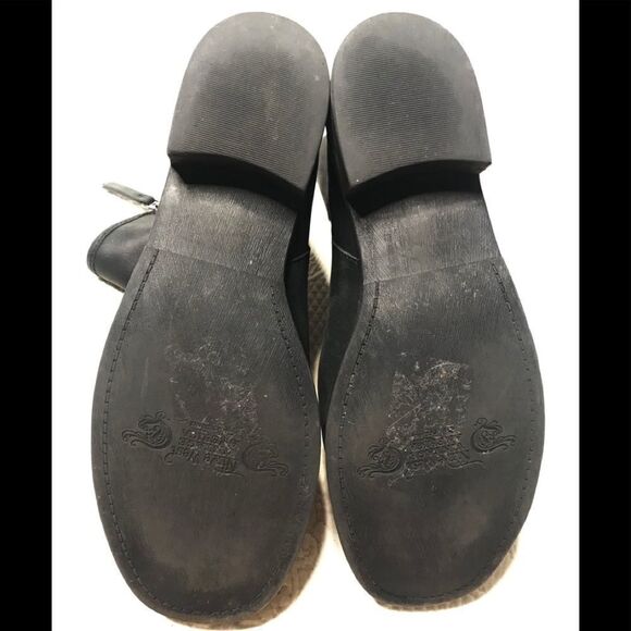 NINE WEST Timothea Black Leather Moto boots size 7.5 - Picture 8 of 8